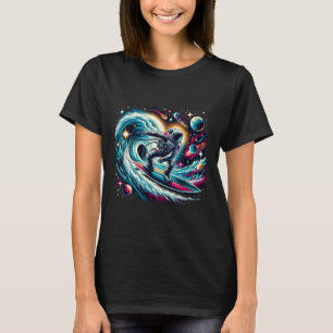 Camiseta Astronauta Surfista da Galáxia Legal Surfando