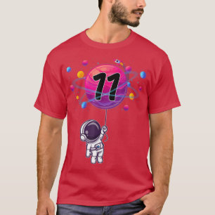 Camiseta Astronauta T-Sh, Garoto 11 de Aniversário De 11 An