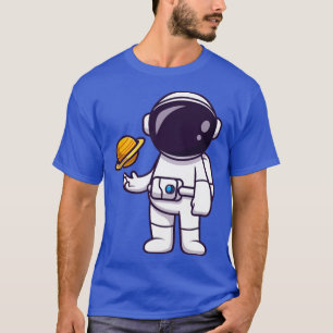 Camiseta Astronauta Tocando Bola do Planeta1