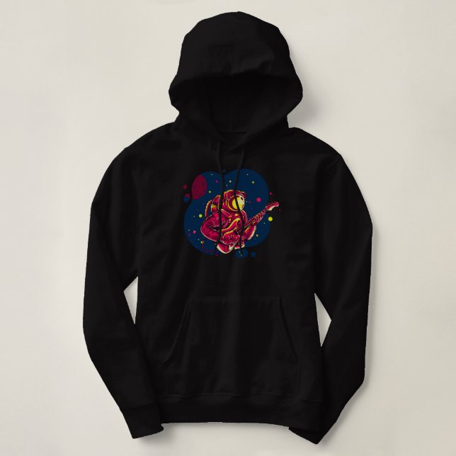 Camiseta Astronauta Tocando Violão no Espaço_070 (Frente do Design)