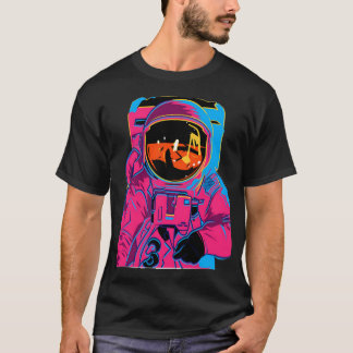 Camiseta Astronauta Trippy Rainbow