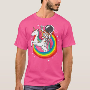 Camiseta Astronauta Unicórnio Espaço Galáxia Arco-íris Mági
