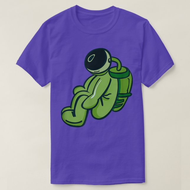 Camiseta Astronauta Verde ASTRO NAUT (Frente do Design)