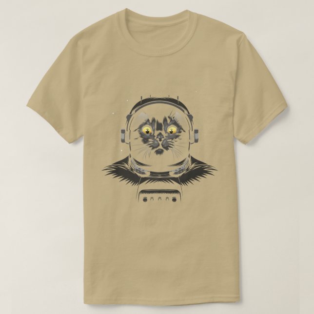 Camiseta Astronauta viagem de espaço para gatos (Frente do Design)