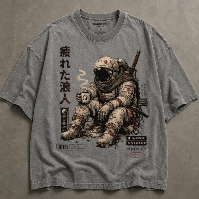 Camiseta Astronauta Viajante Cansado (Criador carregado)