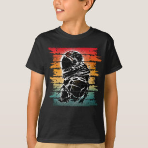 Camiseta Astronauta Vintage Preto E Branco
