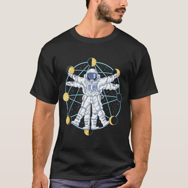 Camiseta astronauta vitruvian (Frente)