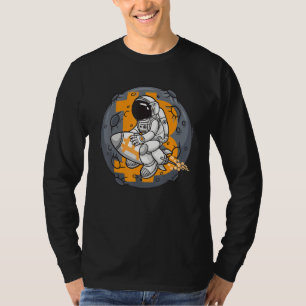 Camiseta Astronauta Voa Para A Lua Com A Btc Bitmoney R