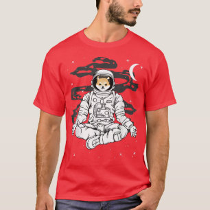 Camiseta Astronauta Yoga Dogelon Mars ELON Moedas Para A Lu