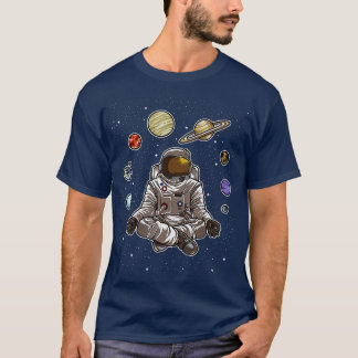 Camiseta Astronauta Yoga Medita No Espaço E Sente Que Ele É