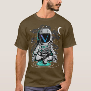 Camiseta Astronauta Yoga Vechain VET Moin Para O Crypto Da