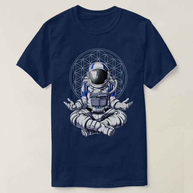 Camiseta Astronauta Zen Yoga (Frente do Design)