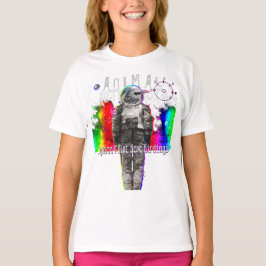 Camiseta Astronautas animais no pássaro do piloto de espaço