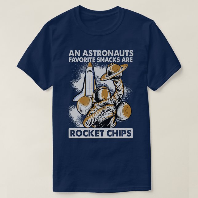 Camiseta Astronautas Comem Foguetes Para Café Da Manhã - Pi (Frente do Design)