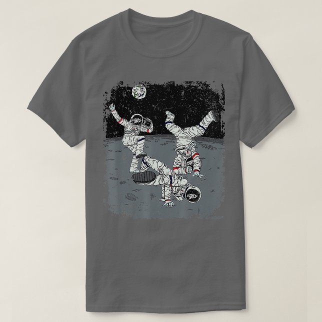 Camiseta Astronautas De Breakdancing Na Lua (Frente do Design)