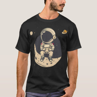 Camiseta Astronautas De Sonhos Cósmicos Em Explor Espacial