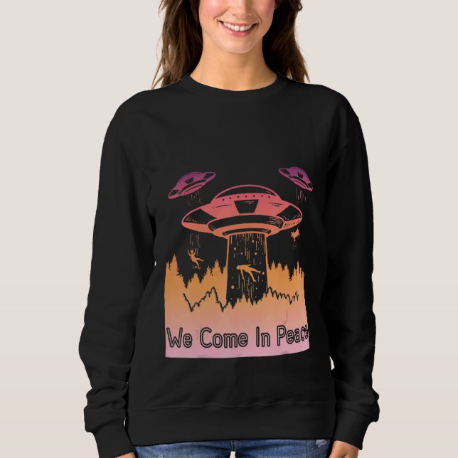 Camiseta Astronautas de UFO de Saucer Voadores são Aliens 1 (Frente)
