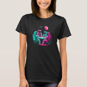 Camiseta Astronautas estéticos da Odisseia Espacial em V