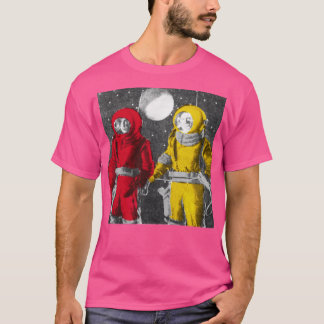 Camiseta Astronautas estranhos legal retro-estética