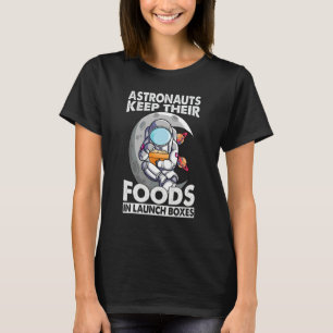 Camiseta Astronautas Mantêm Seus Alimentos Em Caixas De Lan