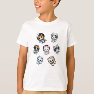 Camiseta Astronautas no Espaço com Amigos
