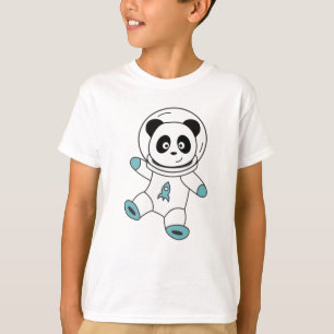 Camiseta Astronautas Pandas Planeta Terra Espaço
