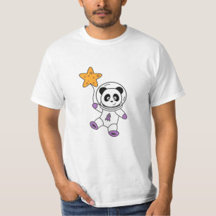 Camiseta Astronautas Pandas Planeta Terra Estrela Espacial