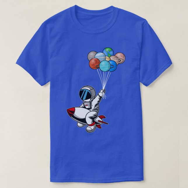 Camiseta Astronautas Planetas Explorador Espacial Externo - (Frente do Design)