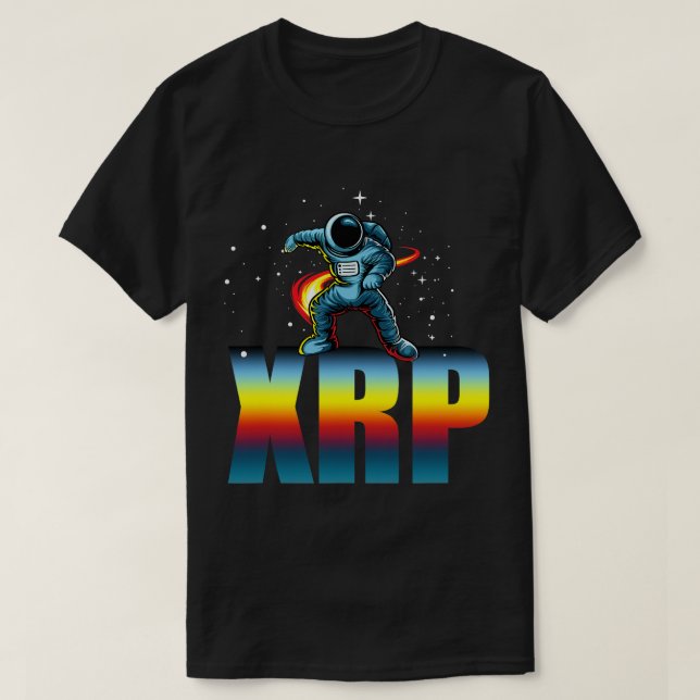 Camiseta Astronautas Ripple XRP Astronauta CryptoCurrency M (Frente do Design)