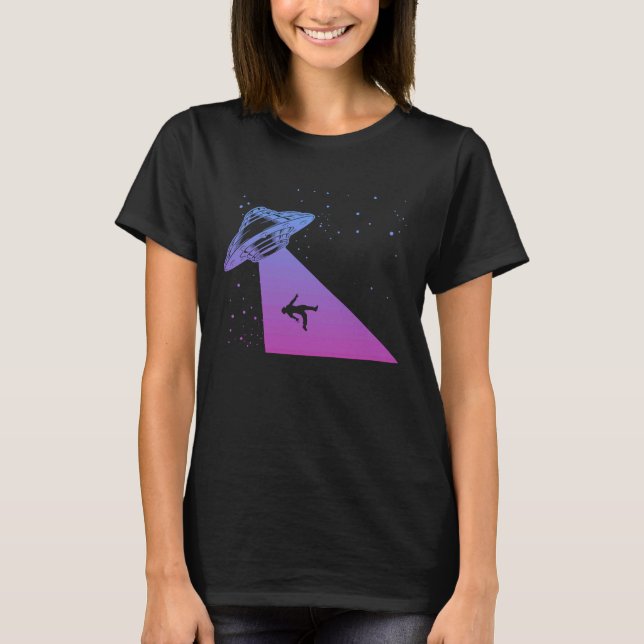 Camiseta Astronautas voadores de UFO de Saucer são Aliens 2 (Frente)