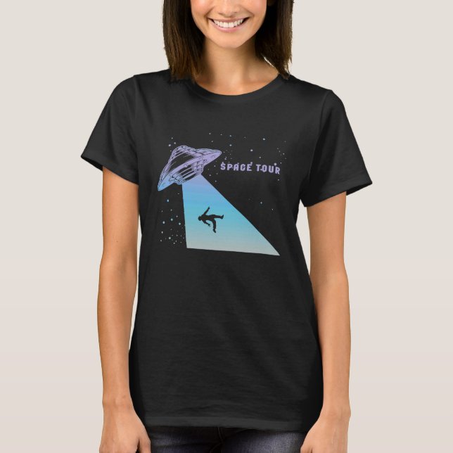 Camiseta Astronautas voadores de UFO de Saucer são Aliens 5 (Frente)