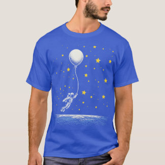Camiseta Astronautas voando com balões