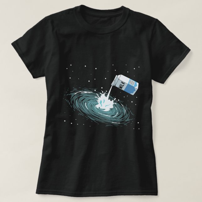 Camiseta Astronomia Ao Longo Da Via Látea Engraçado Astrono (Frente do Design)