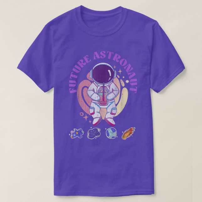 Camiseta Astronomia Astron do Futuro Viagem do Espaço Exter (Frente do Design)