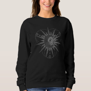 Camiseta Astronomia Boêmio Estético Lua Crescente Sol Ast