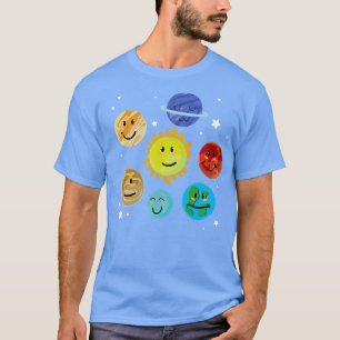 Camiseta Astronomia Cientista Sistema Solar Universo - Pla