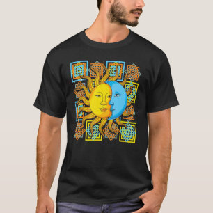 Camiseta Astronomia Corpos Celestiais Crescente Sol-Lua Ast