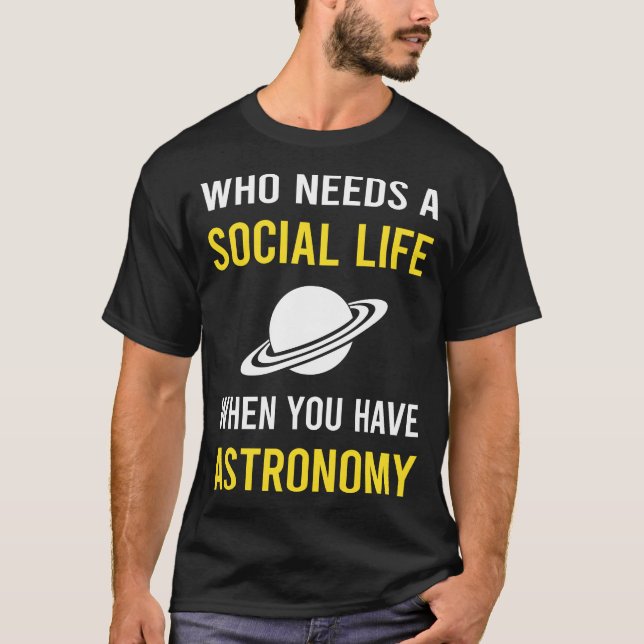 Camiseta Astronomia da Vida Social (Frente)