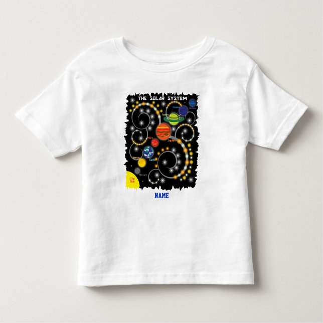 Camiseta Astronomia de espaço dos planetas do sistema solar (Frente)