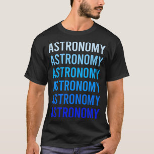 Camiseta Astronomia de Texto Azul