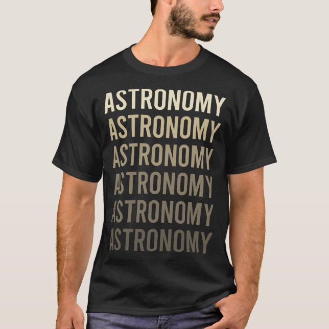 Camiseta Astronomia de Texto Marrom (Frente)