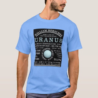 Camiseta Astronomia Detalhada do Planeta Urano