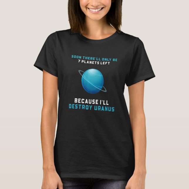 Camiseta Astronomia do Sistema Solar Urano Pun (Frente)