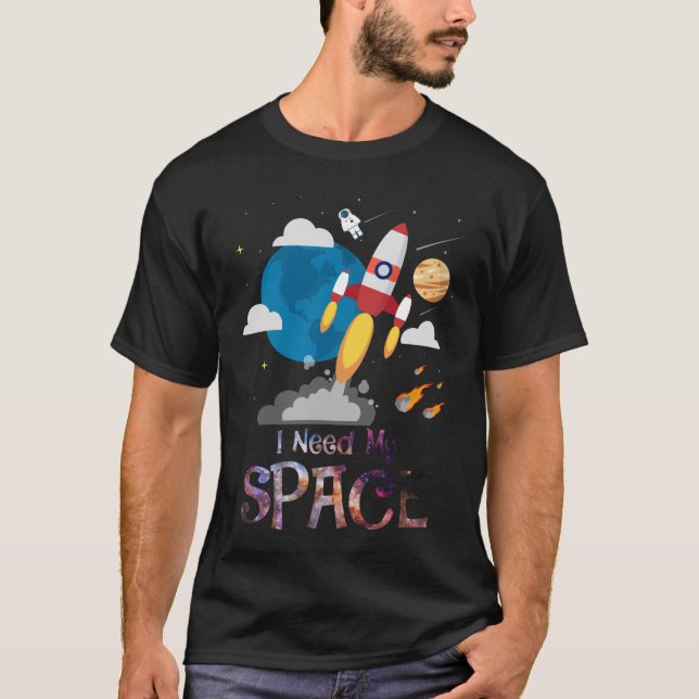 Camiseta Astronomia Engraçada Preciso Da Ciência Do Telescó (Frente)