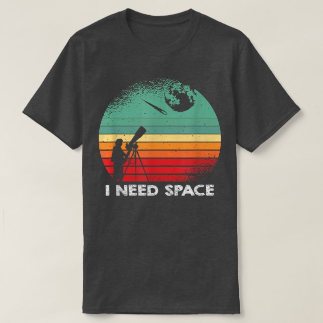 Camiseta Astronomia Espacial Astronauta Cientista Retro Fun (Frente do Design)