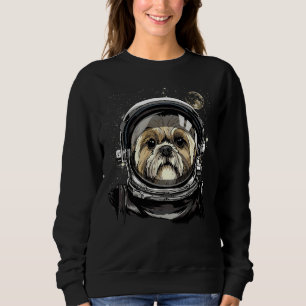 Camiseta Astronomia Espacial de Exploração do Cão Shih Tzu