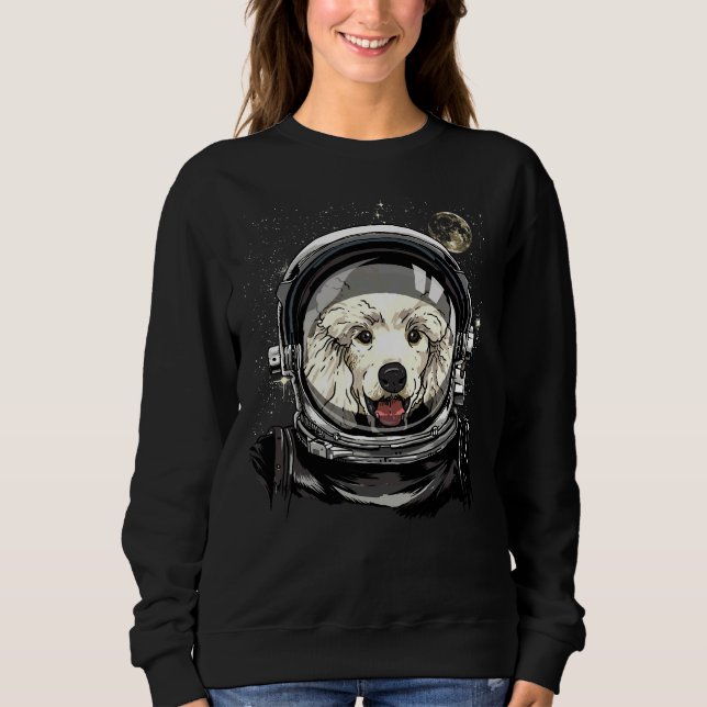 Camiseta Astronomia Espacial de Exploração do Poodle Dog (Frente)