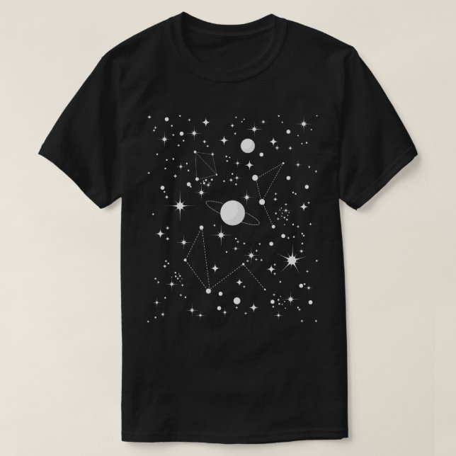 Camiseta Astronomia Espantosa Constela Astrológica (Frente do Design)