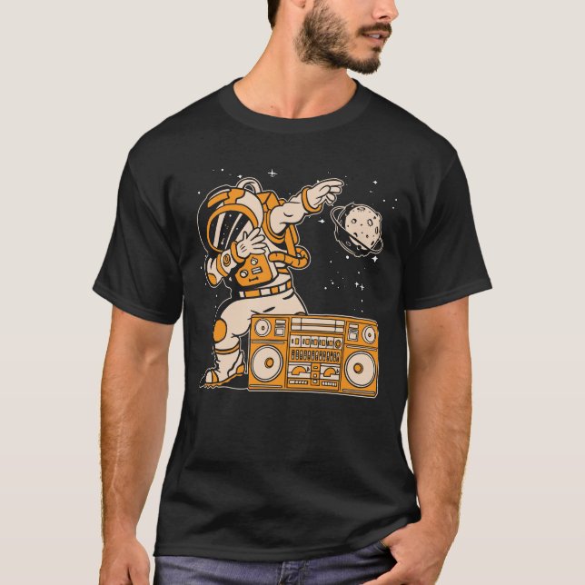 Camiseta Astronomia Música Sobre O Universo Da Lua Da Rádio (Frente)