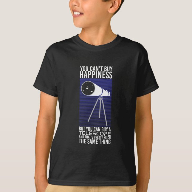 Camiseta Astronomia - Não se pode Comprar a felicidade (Frente)
